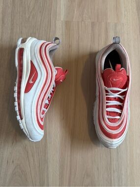 Nike By You ID Air Max 97 White/Red/Pink Gum Size 11.5 DJ3180-991